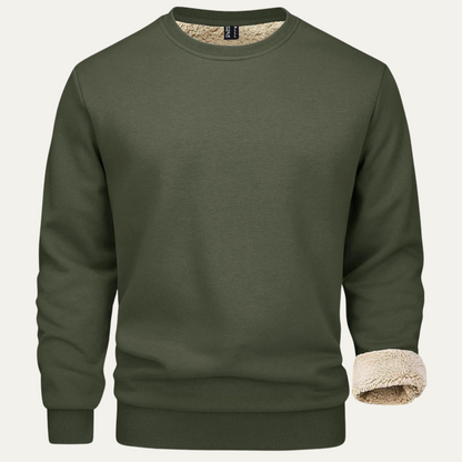 Warm Relaxed Fit Mens Fleece Lined Sweater