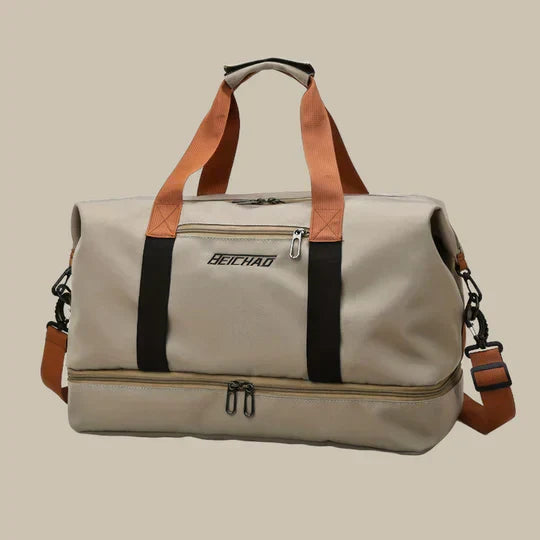 Large Leather Travel Duffel Bag for Men