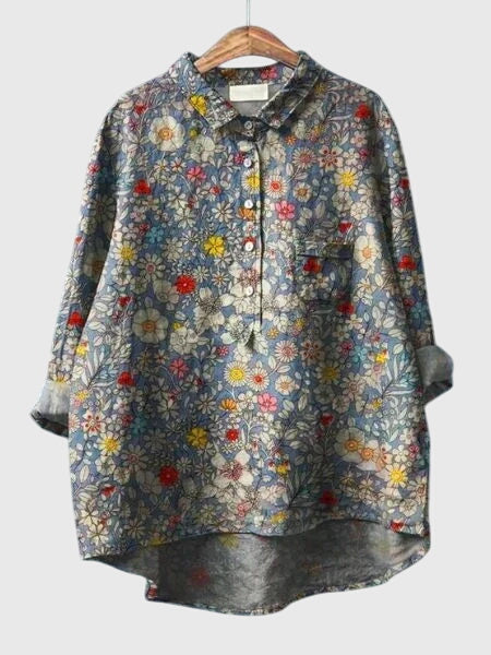Pretty Floral Lightweight Women's Blouse