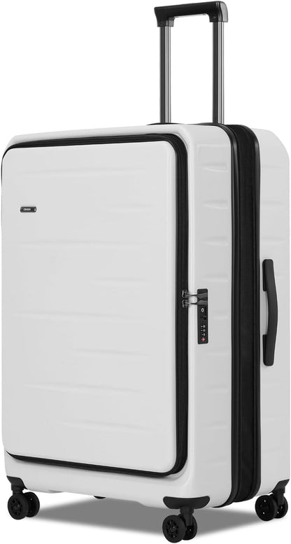 Durable Hardside Rolling Carry On with Pocket & Lock
