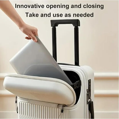 Durable Travel Carry-On with USB Charger & Lock