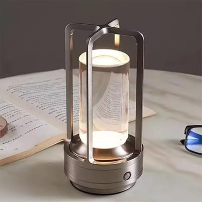 Sleek Metal Lantern With Clear Glass Shade - Nocini