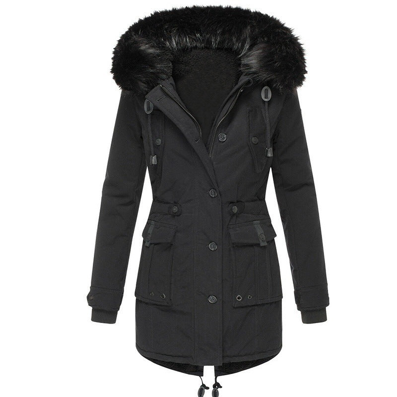 Warm Hooded Parka Coat for Women