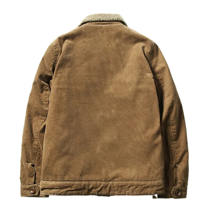 Rustic Mens Corduroy Button Down Winter Jacket