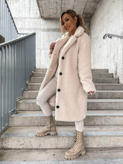 Luxurious Fleece Lined Trench Coat for Women