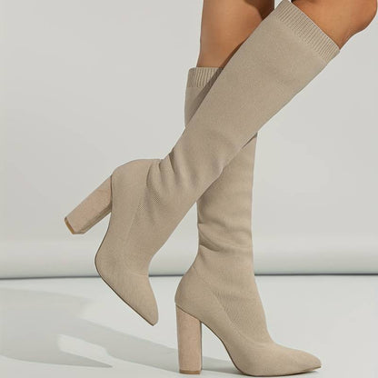 Women's Thick Cable Knit Tall Sock Boots