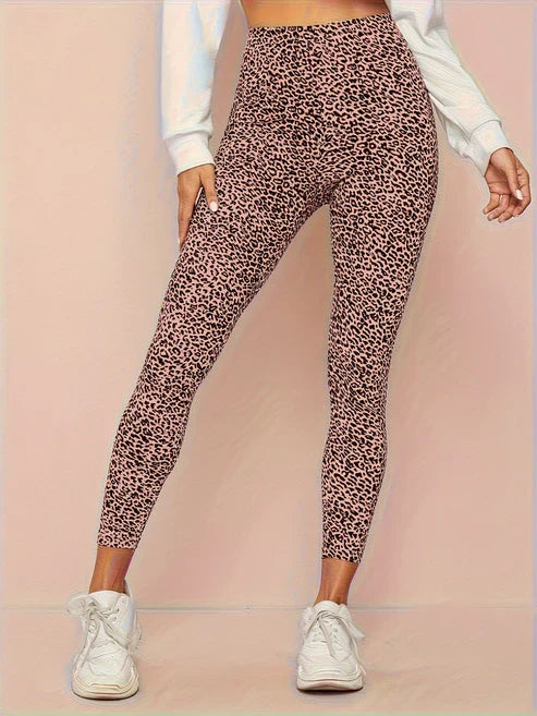 Fashionable Animal Print High Waist Leggings