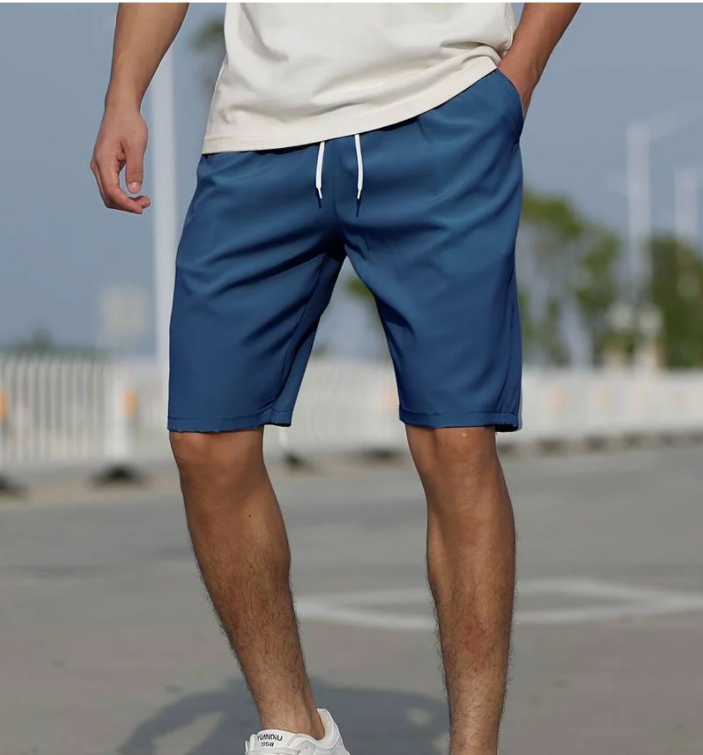 Men's Quick Dry Beach Shorts – Elastic Waist – Pocketed
