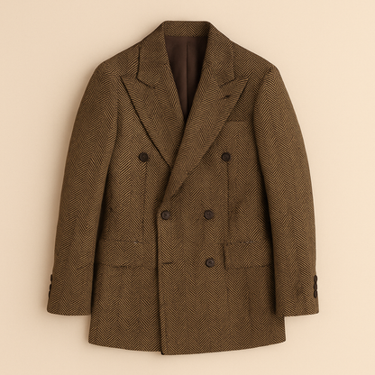 Classic Men's Tweed Blazer and Trousers Set - Nocini
