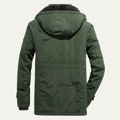 Waterproof Mens Parka Coat with Multiple Pockets