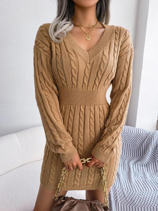 Comfortable V Neck Maxi Dress - Olytrend