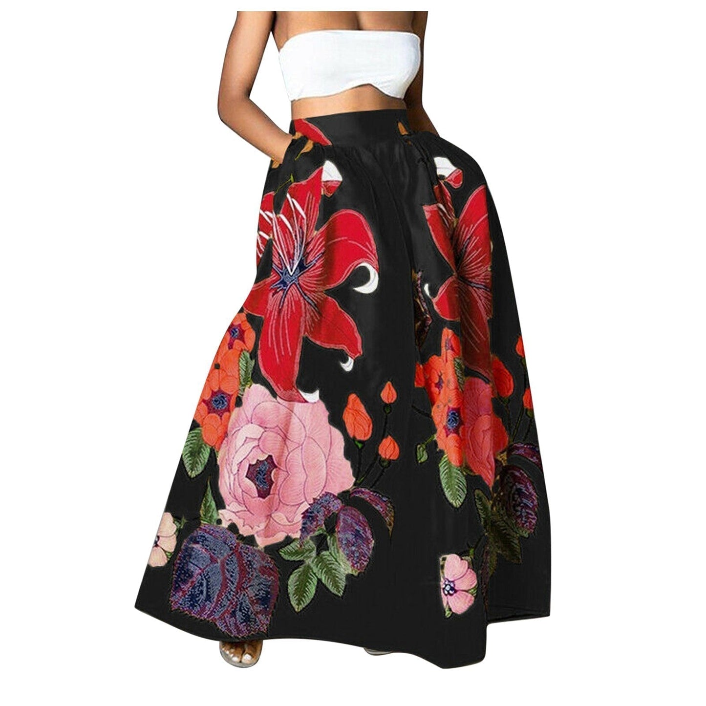 Flowy Women's Floral Maxi Skirt