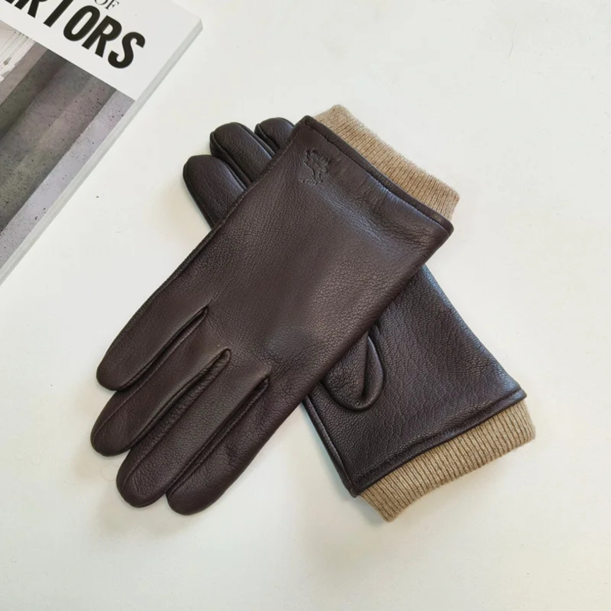 Warm Men's Knit Winter Gloves