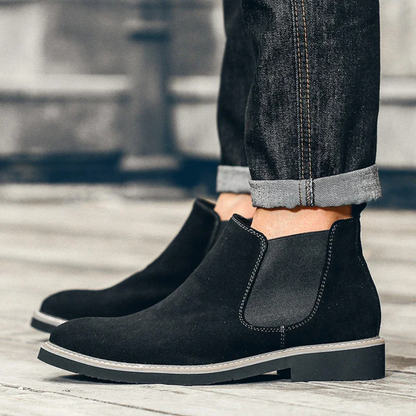 Stylish Men's Suede Chelsea Ankle Boots