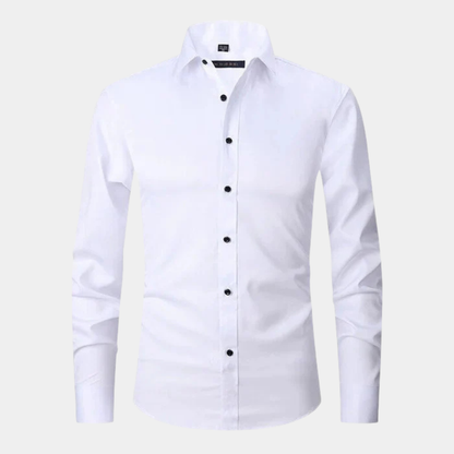 Slim Fit Stretch Dress Shirt for Men