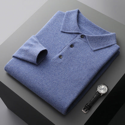 Men's Classic Fit Long Sleeve Polo Shirt