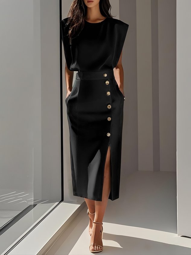 Elegant Casual Knee Length Dress