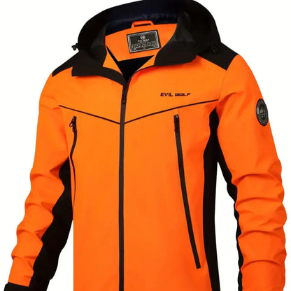 Rainproof Sports Jacket with Reflective Stripes - Olytrend