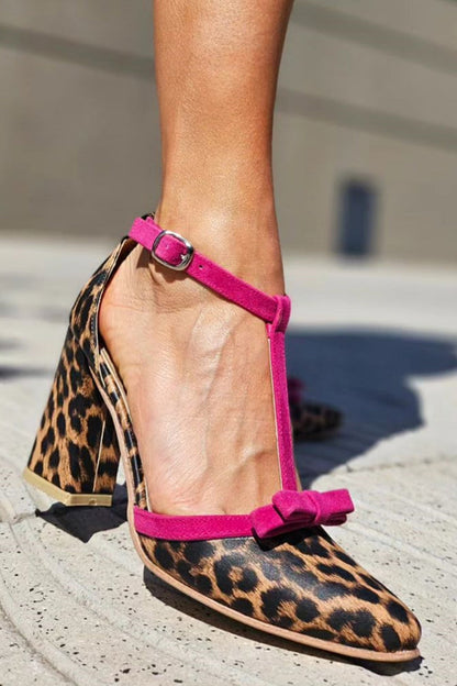 Vibrant Leopard Sandals with Bright Details - Olytrend