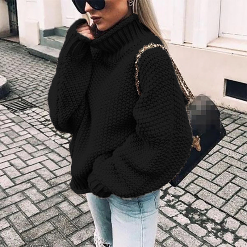 Nadia | Women's Cozy Oversized Crew Neck Knit Sweater