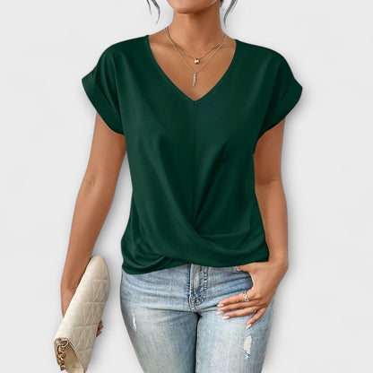 Chic V-Neck Women's Blouse