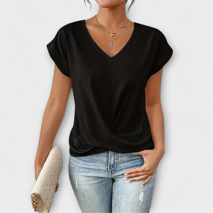 Chic V-Neck Women's Blouse