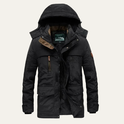 Waterproof Mens Parka Coat with Multiple Pockets