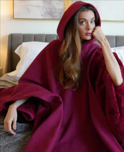 Cozy Women's Throw Hoodie Blanket