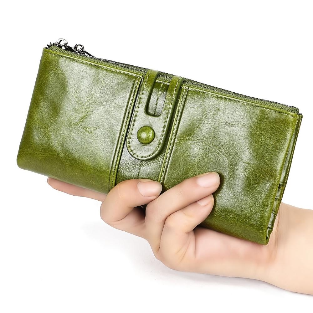 Luxury Women's Large Leather Clutch Purse