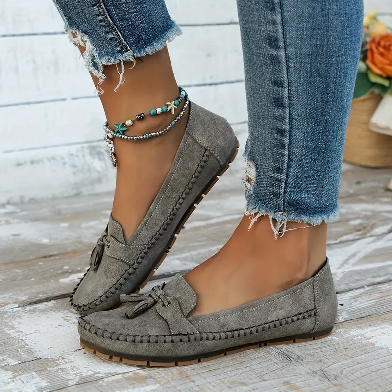 Elegant Bow Slip On Shoes for Women