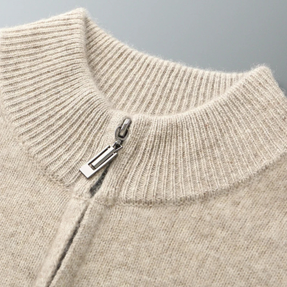 Premium Soft Men's Cashmere Wool Cardigan Sweater