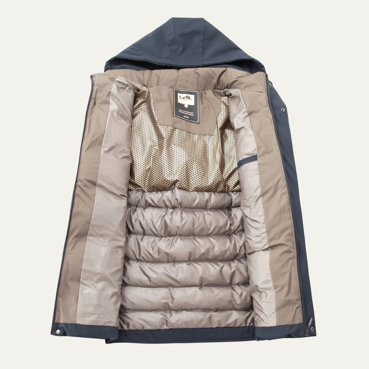 Warm Men's Padded Cotton Parka Jacket with Hood
