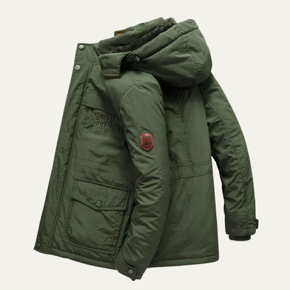 Waterproof Mens Parka Coat with Multiple Pockets