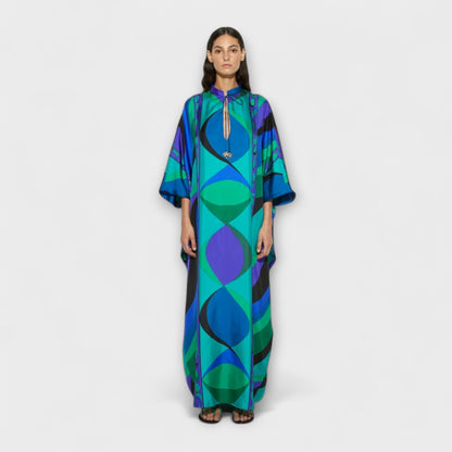 Vibrant Boho Beach Cover Up Dress - Nocini