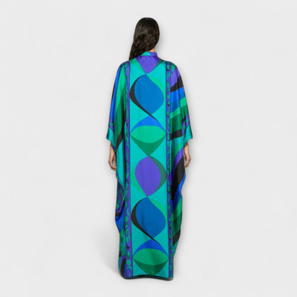 Vibrant Boho Beach Cover Up Dress