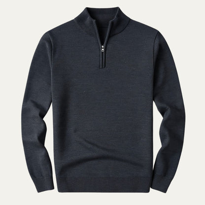 Men's Quarter Zip Fleece Pullover Sweater