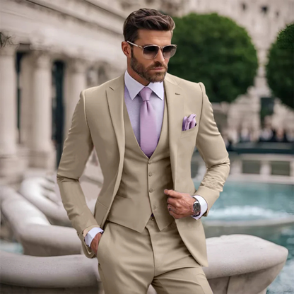 Classic Men's 3 Piece Tailored Suit Set
