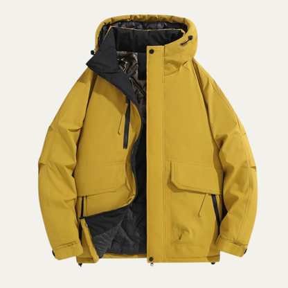 Waterproof Men's Hooded Parka Casual Winter Jacket