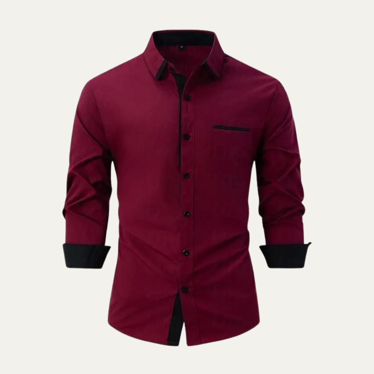 Fashionable Men's Contrast Trim Dress Shirt