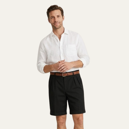 Classic Fit Linen Shorts for Men