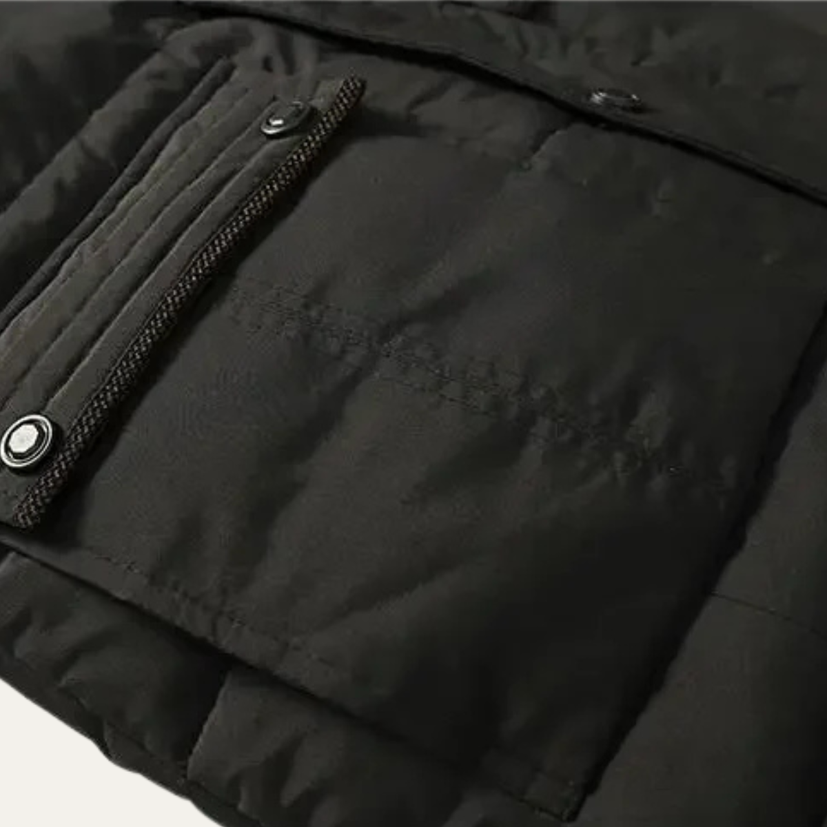 Luxury Men's Hooded Faux Fur Parka Coat
