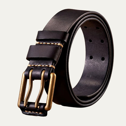 Classic Double Pin Leather Belt - Nocini