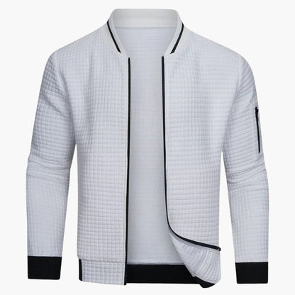 Men's Zip Up Ribbed Sweater