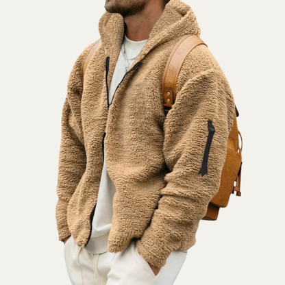 Cozy Men's Fleece Lined Hooded Jacket