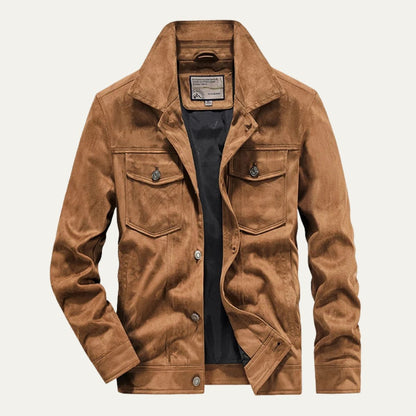 Classic Leather Cargo Coat for Men - Durable Everyday Wear