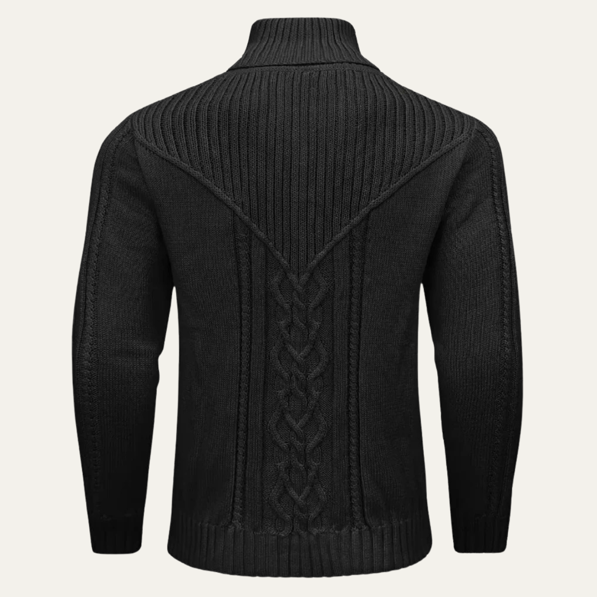 Classic Men's Cable Knit Crew Neck Winter Sweater
