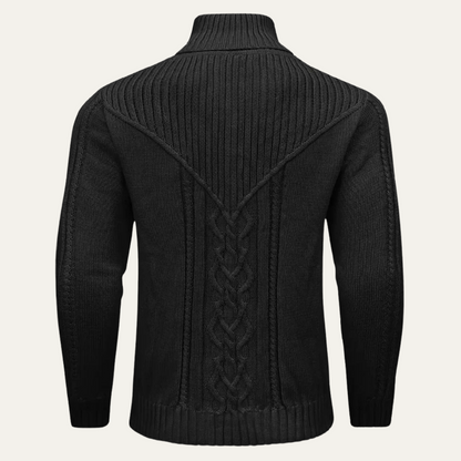 Classic Men's Cable Knit Crew Neck Winter Sweater