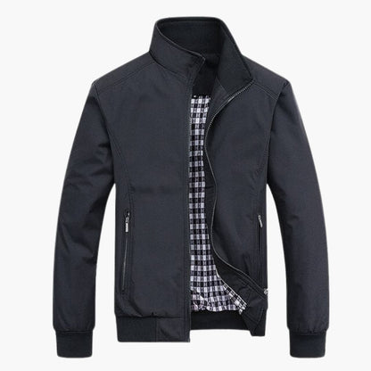 Tailored Fit Mens Leather Bomber Jacket - Olytrend