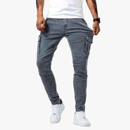 Comfortable Fit Cargo Pants with Elastic Waist