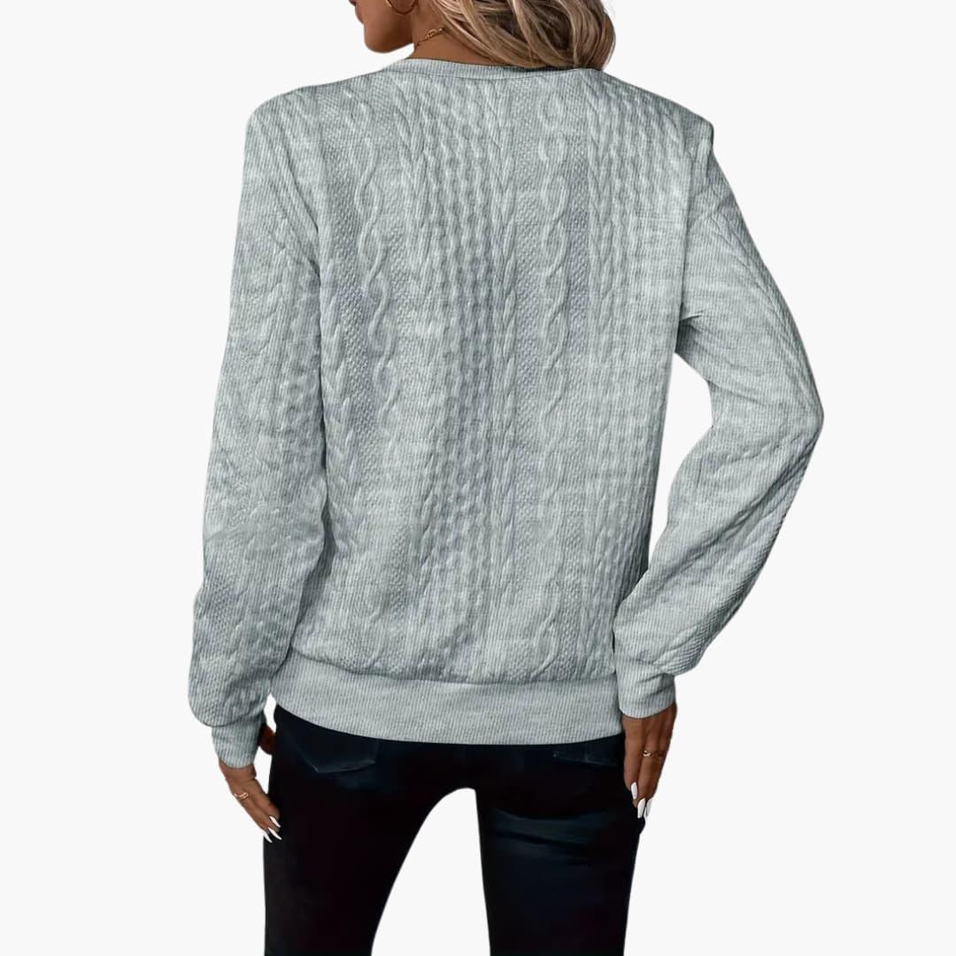 Women's Cable Knit Zip Up Sweater